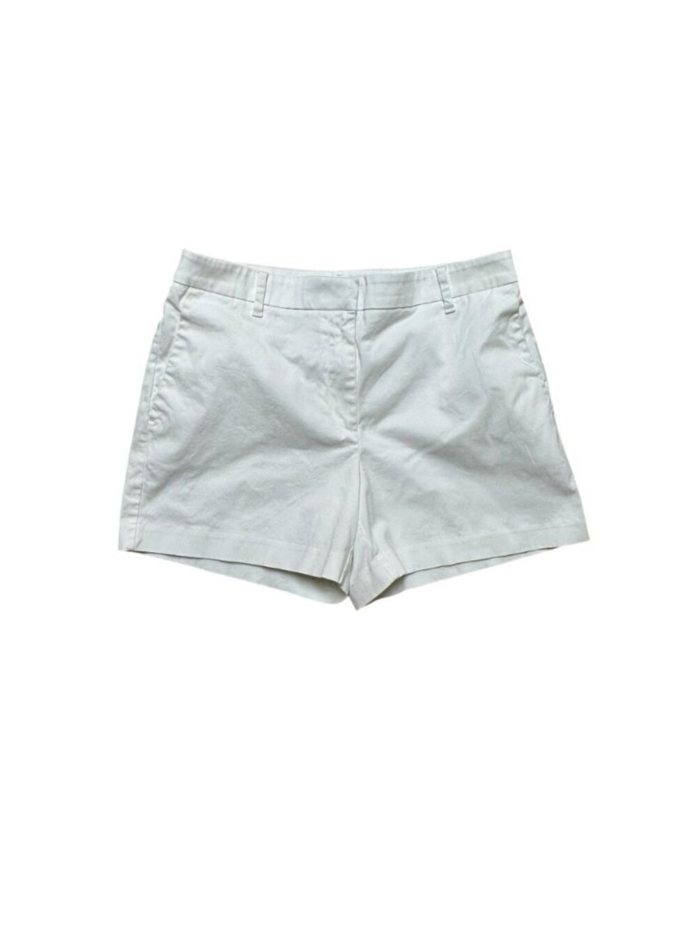 Ann Taylor White Stretch Cotton Shorts Women Size 6
